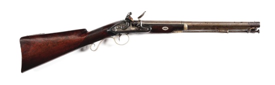 (A) RARE AND DOCUMENTED SILVER MOUNTED COACH GUN SIGNED HASLETT, BALTIMORE.