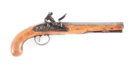 (A) HODGSON & CO FLINTLOCK PISTOL.