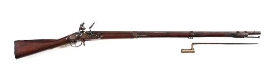 (A) 6TH MARYLAND MILITIA MARKED HARPERS FERRY MODEL 1816 FLINTLOCK MUSKET DATED 1828 WITH BAYONET.