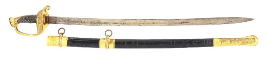 AMES PRESENTATION GRADE M1850 SWORD OF CAPTAIN JOSEPH P. WARNER, COMMANDER OF THE BALTIMORE CITY GUA