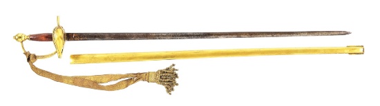 INSCRIBED 1834 PATTERN OFFICER'S SWORD OF JOSEPH MORT, CO. K 7TH MARYLAND INFANTRY.