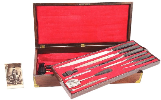 J.H. GEMRIG SURGICAL SET OF ACTING ASSISTANT SURGEON GEORGE JOHNSON, SERVED AT POINT LOOKOUT.