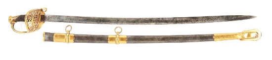 PRESENTATION GRADE MODEL 1850 STAFF AND FIELD OFFICER’S SWORD PRESENTED TO CAPTAIN STEPHEN H. BOGARD