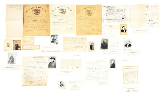 LARGE LOT OF CIVIL WAR MARYLAND UNION-RELATED DOCUMENTS.