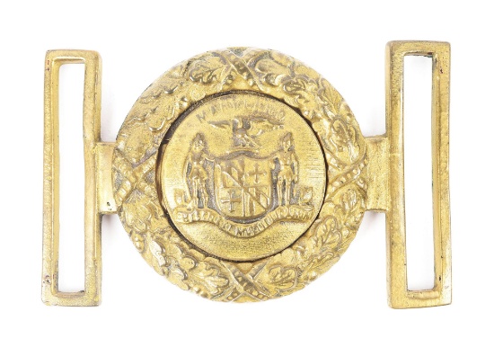 US CIVIL WAR MARYLAND TWO-PIECE BELT BUCKLE.
