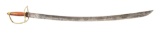 REVOLUTIONARY WAR PERIOD AMERICAN BRASS HILTED CAVALRY SABER.