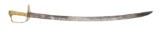 EARLY BRASS HILTED LION POMMEL CAVALRY SABER.