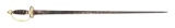 THOMAS SPARROW HALLMARKED SILVER HILTED REVOLUTIONARY WAR SMALL SWORD WITH BALEEN GRIP.