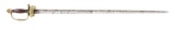 AMERICAN SMALL SWORD BY JAMES GEDDY AND SONS OF WILLIAMSBURG, VIRGINIA, WOOD TESTED.