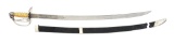 THOMAS WARNER HALLMARKED MARYLAND SILVER HILTED EAGLE POMMEL SWORD WITH FOLDING GUARD, SCABBARD AND