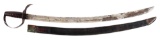 CRUDE IRON CAVALRY SABER IN THE FORM OF A NAVAL CUTLASS.