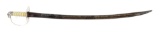 SILVER HILTED MARYLAND EAGLE POMMEL SWORD WITH ORNATE GUARD AND BLADE INSCRIPTION.