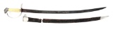 IDENTIFIED MARYLAND SILVER HILTED EAGLE HEAD SWORD AND SCABBARD, ATTRIBUTED TO LT. EPHRAIM COOK.
