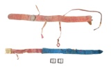 LOT OF 3: WAR OF 1812 BELT, FEDERAL PERIOD BELT, AND SHOE BUCKLES.