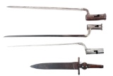 LOT OF 4: 18TH CENTURY BAYONETS.