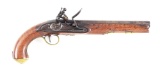 (A) W. RYLAND FLINTLOCK PISTOL MARKED 