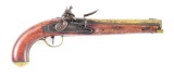 (A) JOHN GONTER BRASS BARRELED KENTUCKY FLINTLOCK PISTOL.