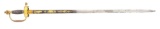 HODGSON & THOMPSON SPADROON IN THE STYLE OF A BRITISH 1796 PATTERN INFANTRY OFFICER'S SWORD.
