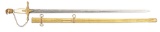 AMES KNIGHT HEAD MILITIA OFFICER'S SWORD PRESENTED TO CAPTAIN RICHARD LILLY, BALTIMORE SHARP SHOOTER