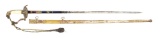 US FEDERAL PERIOD EAGLE HEAD POMMEL SWORD INSCRIBED TO REAR ADMIRAL LOUIS “OLD GUTS” GOLDSBOROUGH WI