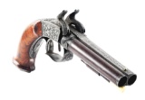 (A) BALTIMORE MARKED ANTON ESCHERICH DOUBLE BARREL PERCUSSION PISTOL.
