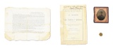 LEE’S SEPTEMBER 8, 1862 PROCLAMATION TO THE CITIZENS OF MARYLAND AND TINTYPE OF MARYLAND SOLDIER IN