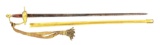 INSCRIBED 1834 PATTERN OFFICER'S SWORD OF JOSEPH MORT, CO. K 7TH MARYLAND INFANTRY.