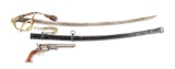 (A) HISTORICALLY SIGNIFICANT CONFEDERATE LEECH & RIGDON REVOLVER AND FRENCH MODEL 1822 HUSSAR’S SABE