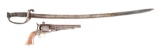 (A) CAVALRY ALTERED REMINGTON NEW MODEL REVOLVER AND BOYLE & GAMBLE OFFICER’S SWORD CARRIED BY CAMPB