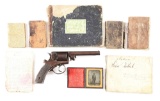 (A) IDENTIFIED BEAUMONT-ADAMS REVOLVER, WONDERFUL ARMED CS NAVY PHOTO, AND 7 DIARIES OF GEORGE PIELE