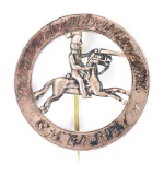 PRESENTATION CIVIL WAR CAVALRY BADGE OF LT. L. H. GREENWALD, COLES MD CAVALRY.