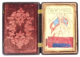 CIVIL WAR FRAGMENT OF COMPANY K, 1ST VIRGINIA CAVALRY BATTLE FLAG.