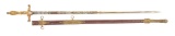 US CIVIL WAR M1840 MEDICAL STAFF SWORD PRESENTED TO LIEUTENANT SORIN BAKER, EASTERN SHORE INFANTRY.