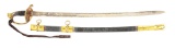 US CIVIL WAR CLAUBERG PRESENTATION GRADE M1850 FOOT OFFICER’S SWORD PRESENTED TO LT. J.H. ABBOTT COM