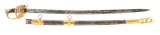 PRESENTATION GRADE MODEL 1850 STAFF AND FIELD OFFICER’S SWORD PRESENTED TO CAPTAIN STEPHEN H. BOGARD