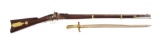 (A) SCARCE WELL DOCUMENTED JAMES H. MERRILL 1ST MODEL BREECHLOADING SINGLE SHOT RIFLE WITH BAYONET.