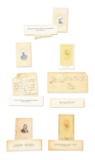 LOT OF 5: CIVIL WAR CONFEDERATE SIGNATURES AND CDVS.