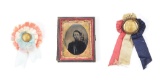 CIVIL WAR UNION PATRIOTIC MAYLAND COCKADES AND TINTYPE.
