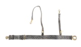 US CIVIL WAR PERIOD MARYLAND OFFICERS BELT WITH TWO-PIECE BUCKLE.