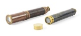 LOT OF 2 CIVIL WAR ERA TELESCOPES, 1 WITH PRESENTATION.