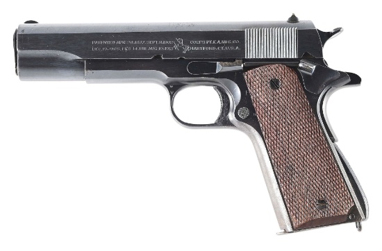 (C) A SCARCE, HIGH CONDITION, COLT 1911A1 .45 ACP SEMI-AUTOMATIC PISTOL, PART OF THE 1939 NAVY CONTR