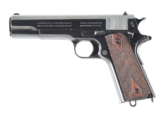 (C) PRESENTATION COLT MODEL 1911 SEMI-AUTOMATIC PISTOL INSCRIBED TO LIEUTENANT JACOB S. GOLDSTEIN, 8