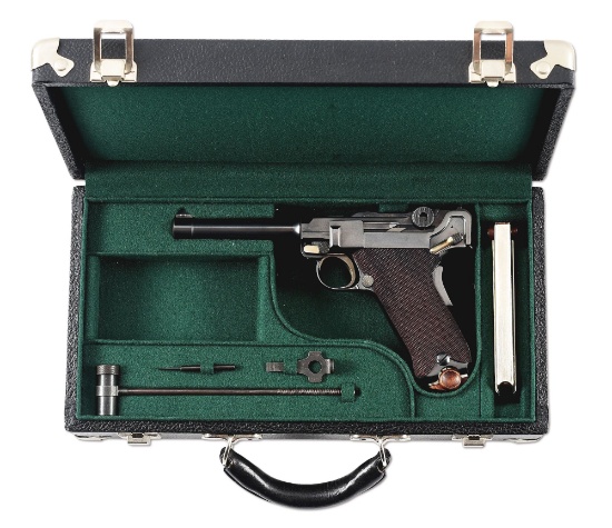 (M) SUBLIME AND HIGHLY DESIRABLE KRAUSE WERKE MODEL 1906 .45 ACP LUGER WITH PRESENTATION CASE AND LE