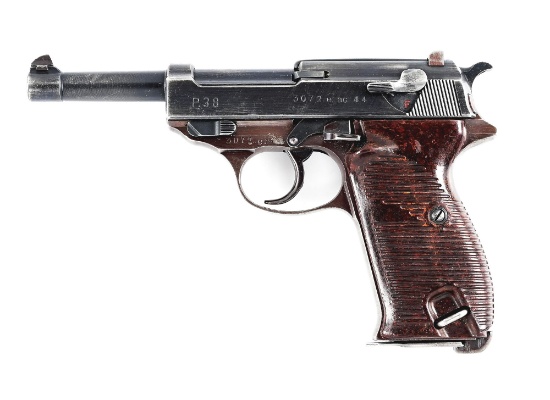 (C) GERMAN WORLD WAR II WALTHER "AC 44" CODE P.38 SEMI-AUTOMATIC PISTOL WITH HOLSTER.