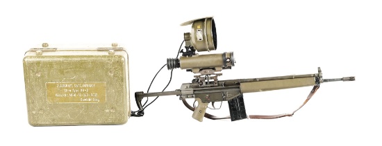 (M) SCARCE INTER ORDNANCE SLG95 SEMI AUTOMATIC RIFLE WITH INFRARED SCOPE.