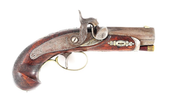 (A) CURRY SAN FRANCISCO AGENT MARKED HENRY DERINGER POCKET PISTOL.