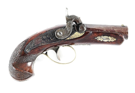 (A) FINE HENRY DERINGER LINCOLN SIZE POCKET PISTOL.