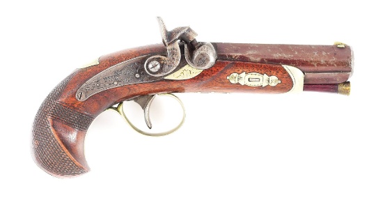 (A) HIGH CONDITION HENRY DERINGER MEDIUM POCKET PISTOL.