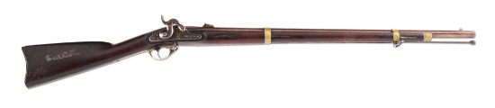 (A) FINE CSA FAYETTEVILLE BRASS MOUNTED PERCUSSION RIFLE.