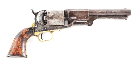 (A) RARE COLT HARTFORD ENGLISH DRAGOON SINGLE ACTION PERCUSSION REVOLVER.